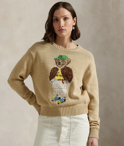 R&L® Sweater | Beige Bear Polo