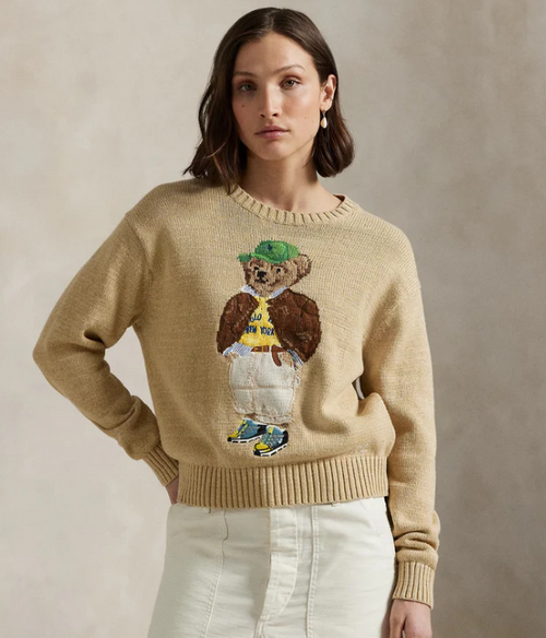 R&L® Sweater | Beige Bear Polo