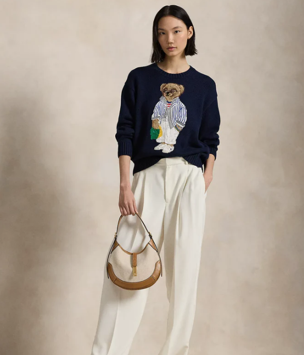 R&L® Sweater | Navy Blue Bear Polo