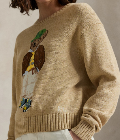R&L® Sweater | Beige Bear Polo
