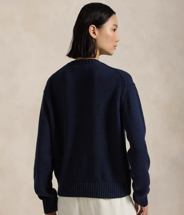 R&L® Sweater | Navy Blue Bear Polo