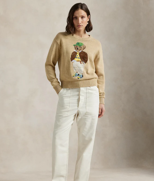 R&L® Sweater | Beige Bear Polo